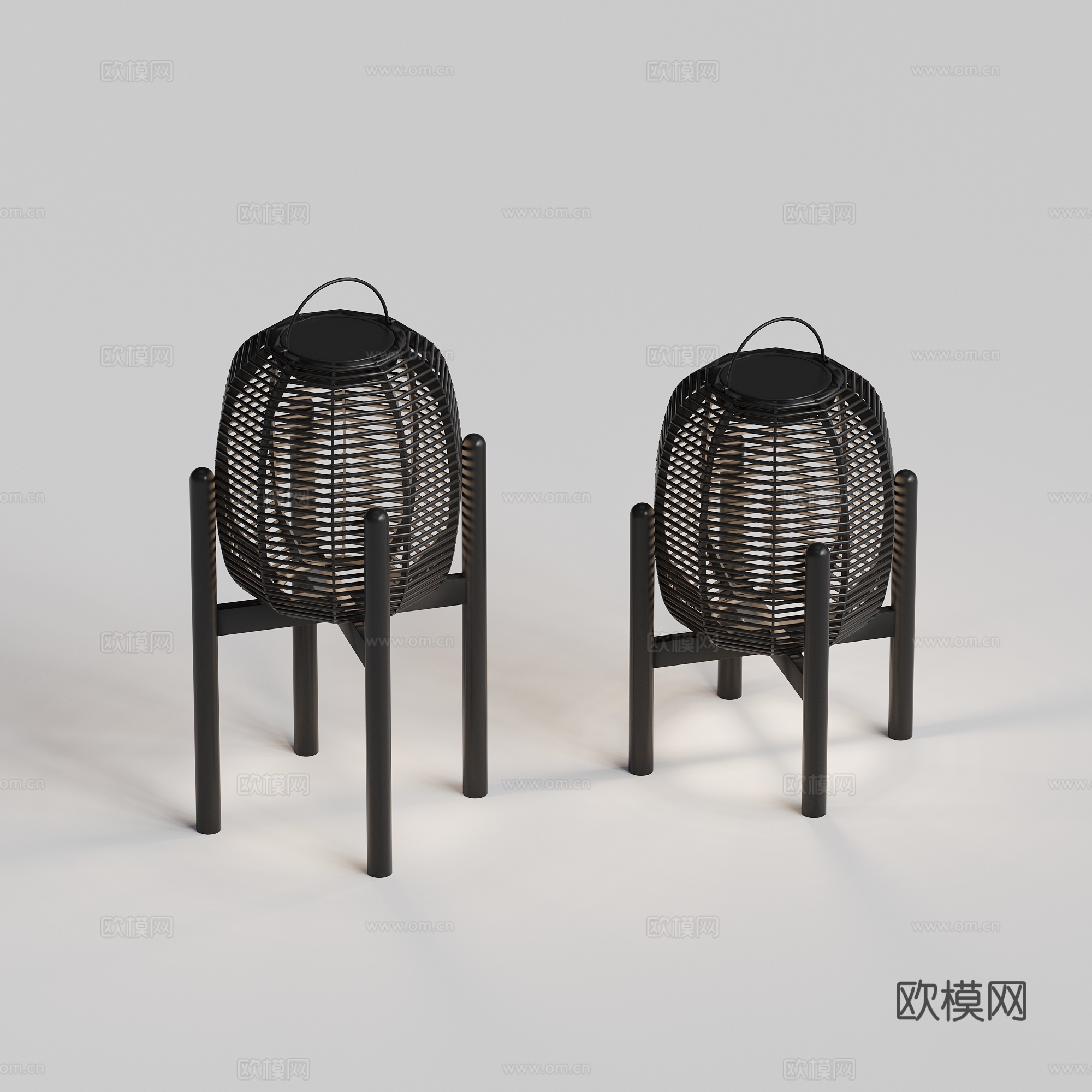 现代户外灯 庭院灯 落地灯 花园灯su模型