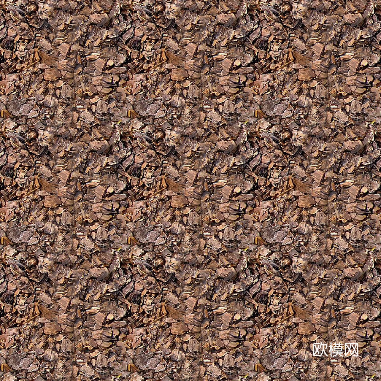 无缝园林景观松树皮 碎树皮地面贴图