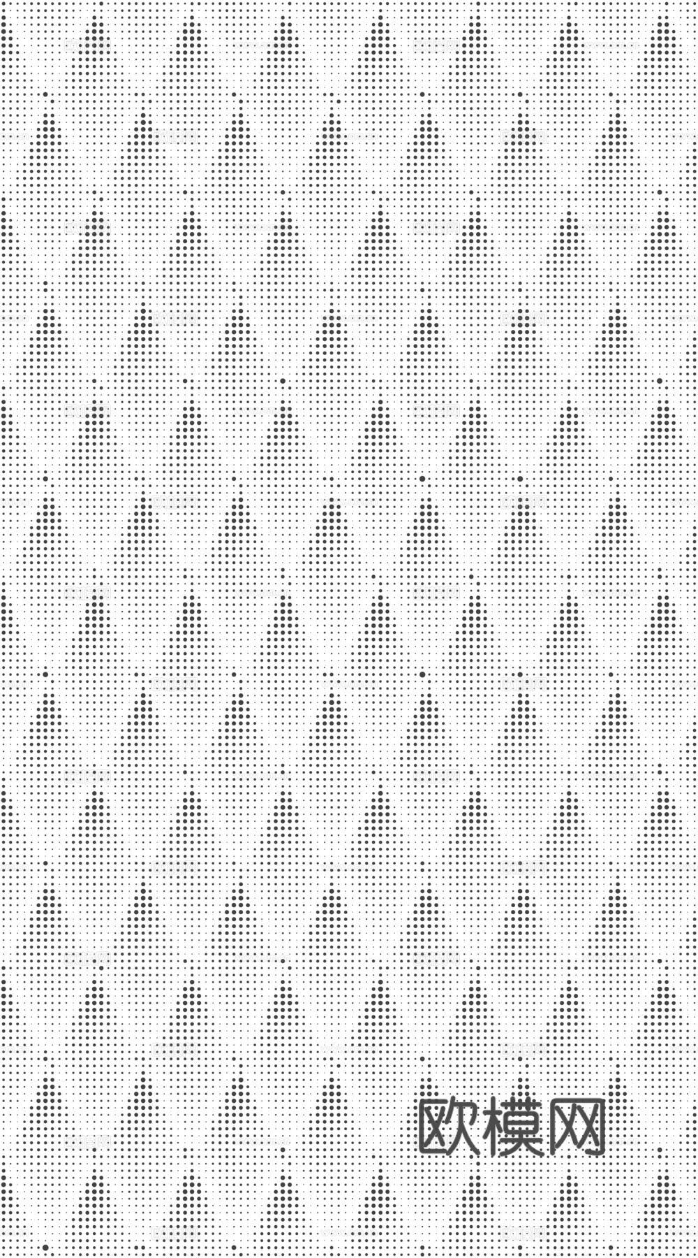 菱形曲线渐变图案穿孔铝板贴图