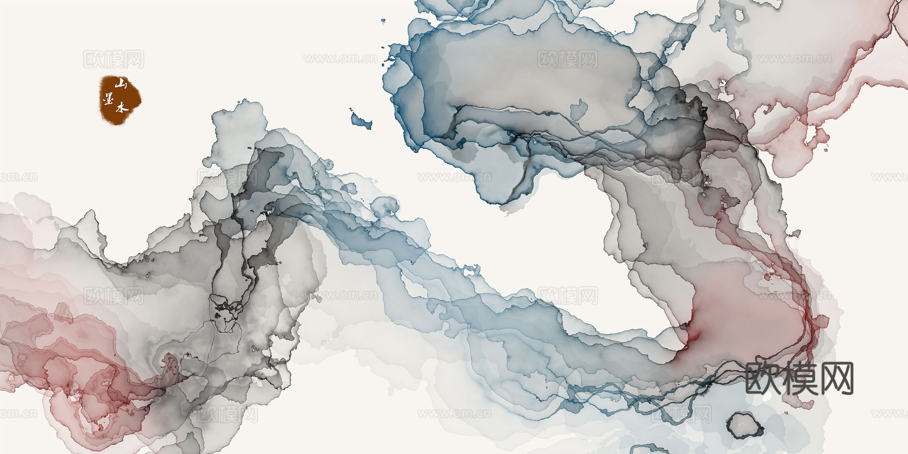 中式新中式高清壁纸壁画装饰画水墨画下载