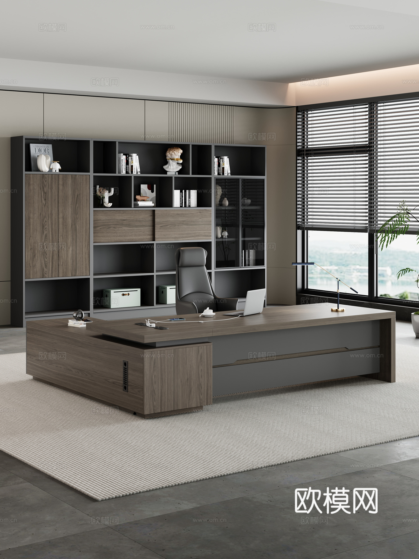 现代极简办公室 现代办公室 轻奢办公室3d模型下载