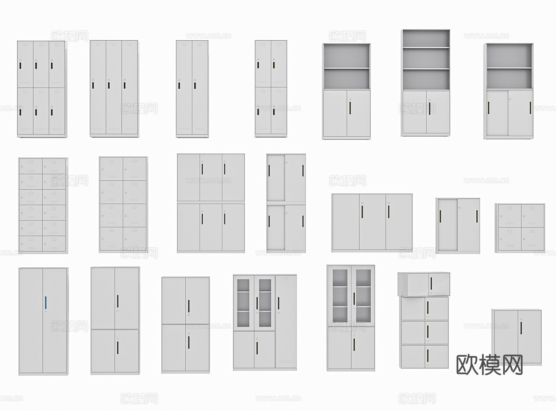 现代钢柜 文件柜 储物柜 资料柜 钢制柜 钢制文件柜 钢制储su模型