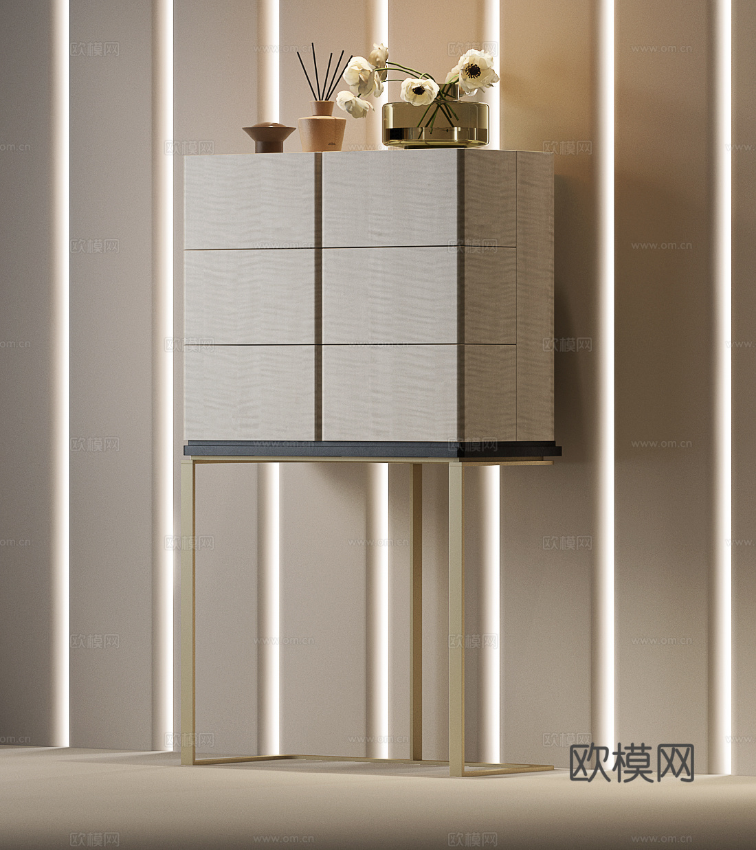 现代酒柜 意式酒柜 意式轻奢边柜 意式边柜 现代边柜su模型