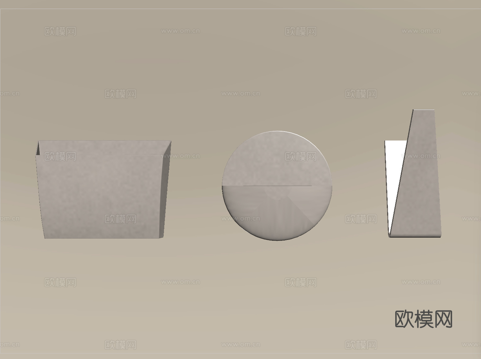 现代石膏灯 嵌入式石膏灯su模型