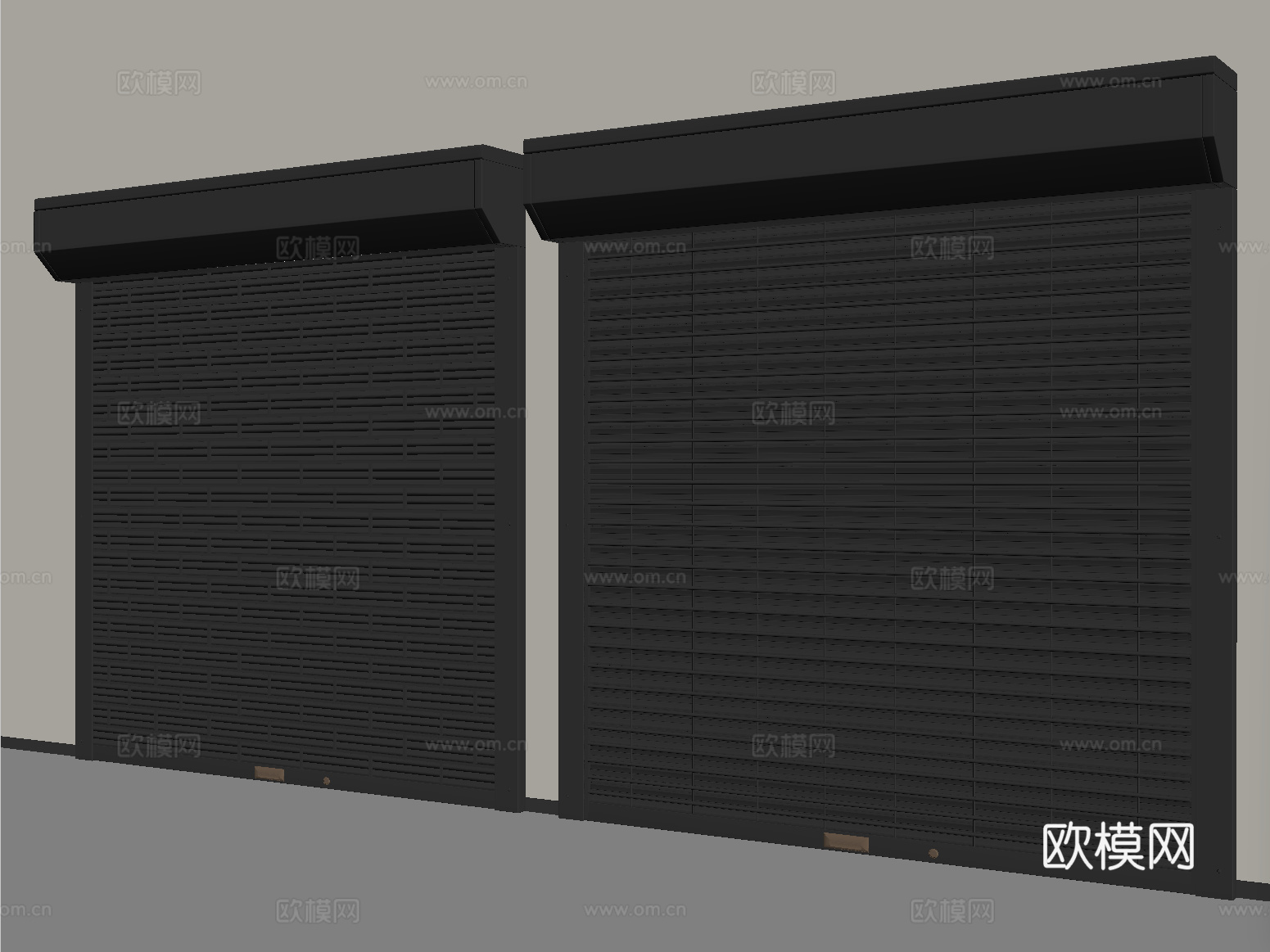 现代卷帘门 卷闸门 车库门 仓库门 防盗门su模型