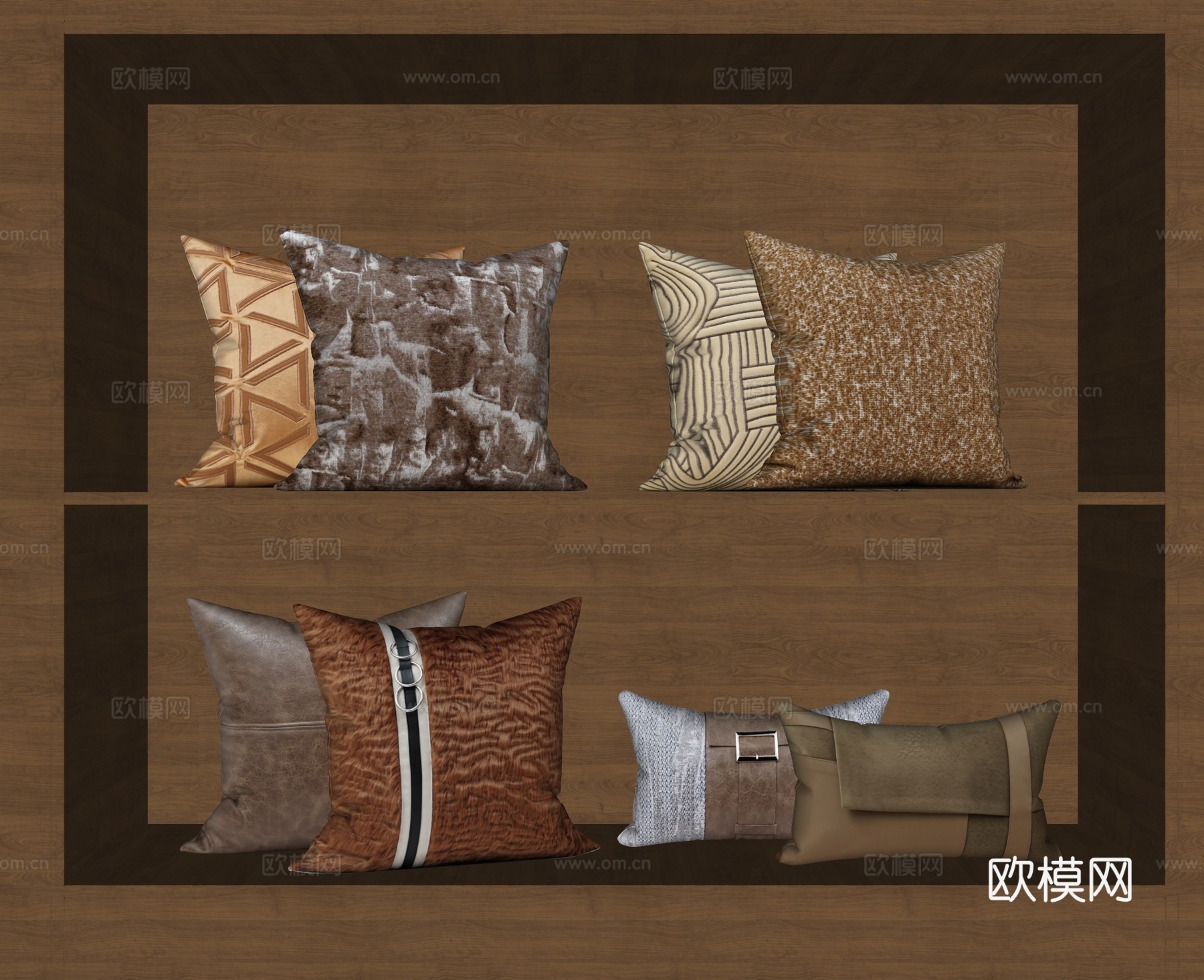现代抱枕枕头su模型