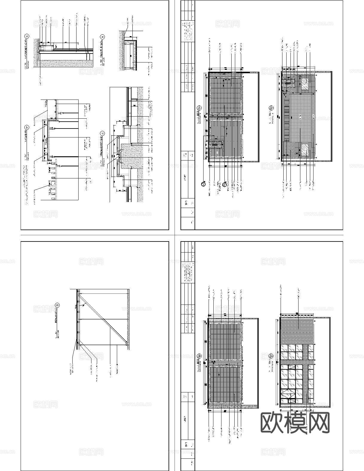 某一中学视频会议室施工图cad施工图