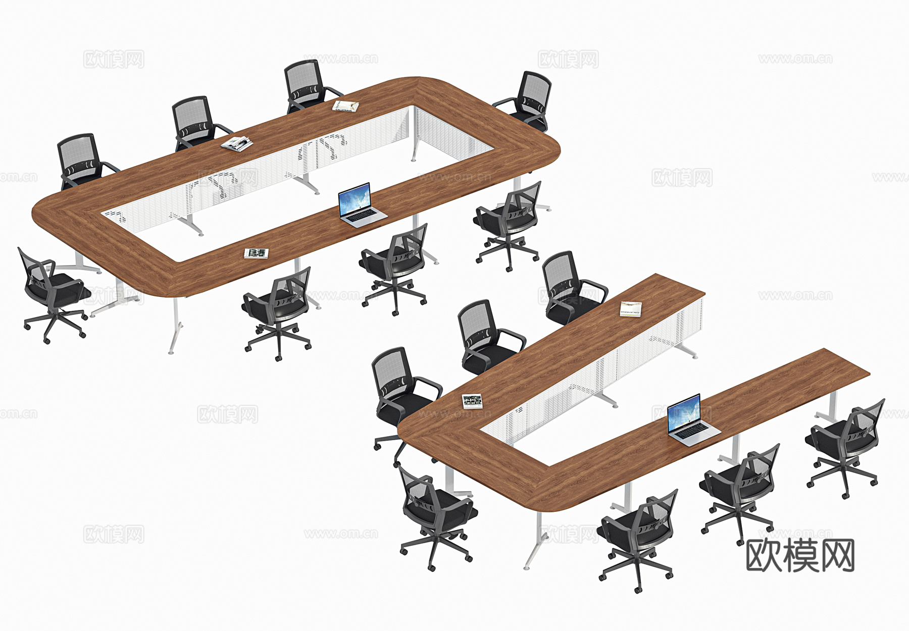 现代会议桌 培训桌 办公桌 环形会议桌 U型会议桌 条桌 异su模型