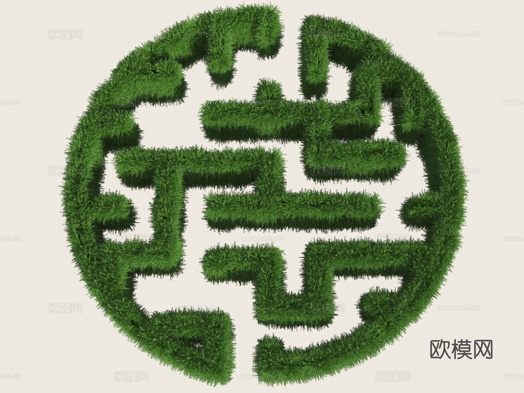 绿植迷宫墙 迷宫 灌木迷宫 景观迷宫 绿篱迷宫 植物墙迷宫su模型
