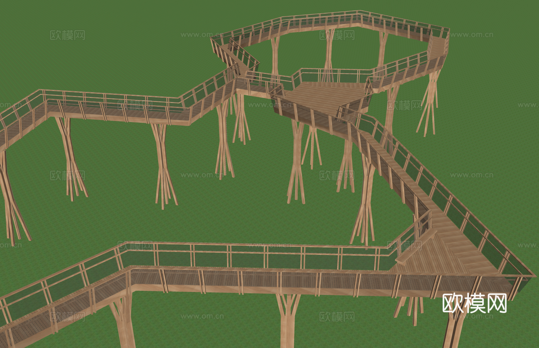 高架桥 滨水栈道 栈道 滨水景观 景观桥 结构桥su模型
