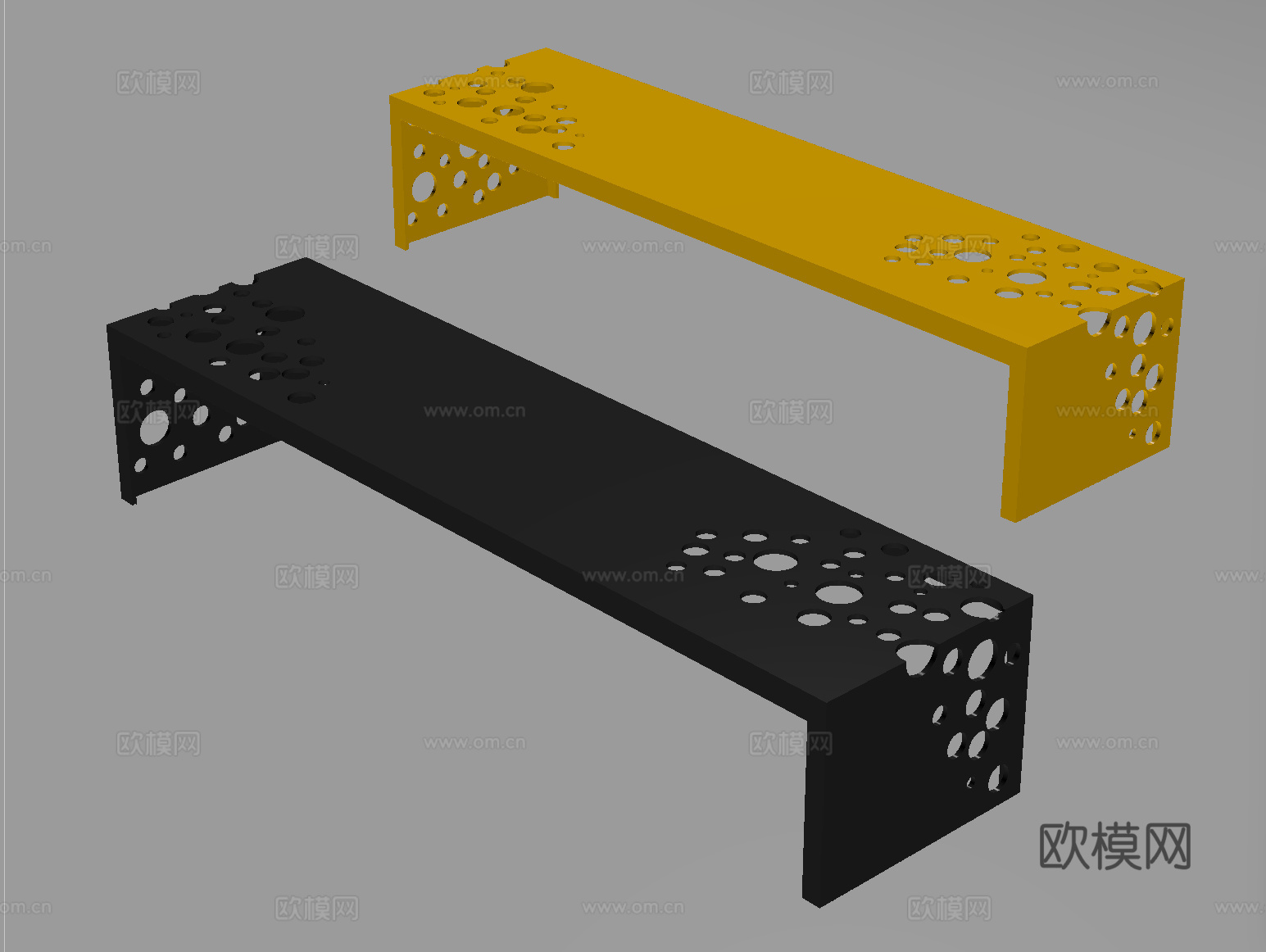 现代景观座椅 户外座椅 不锈钢座椅 镂空座椅 公园座椅su模型