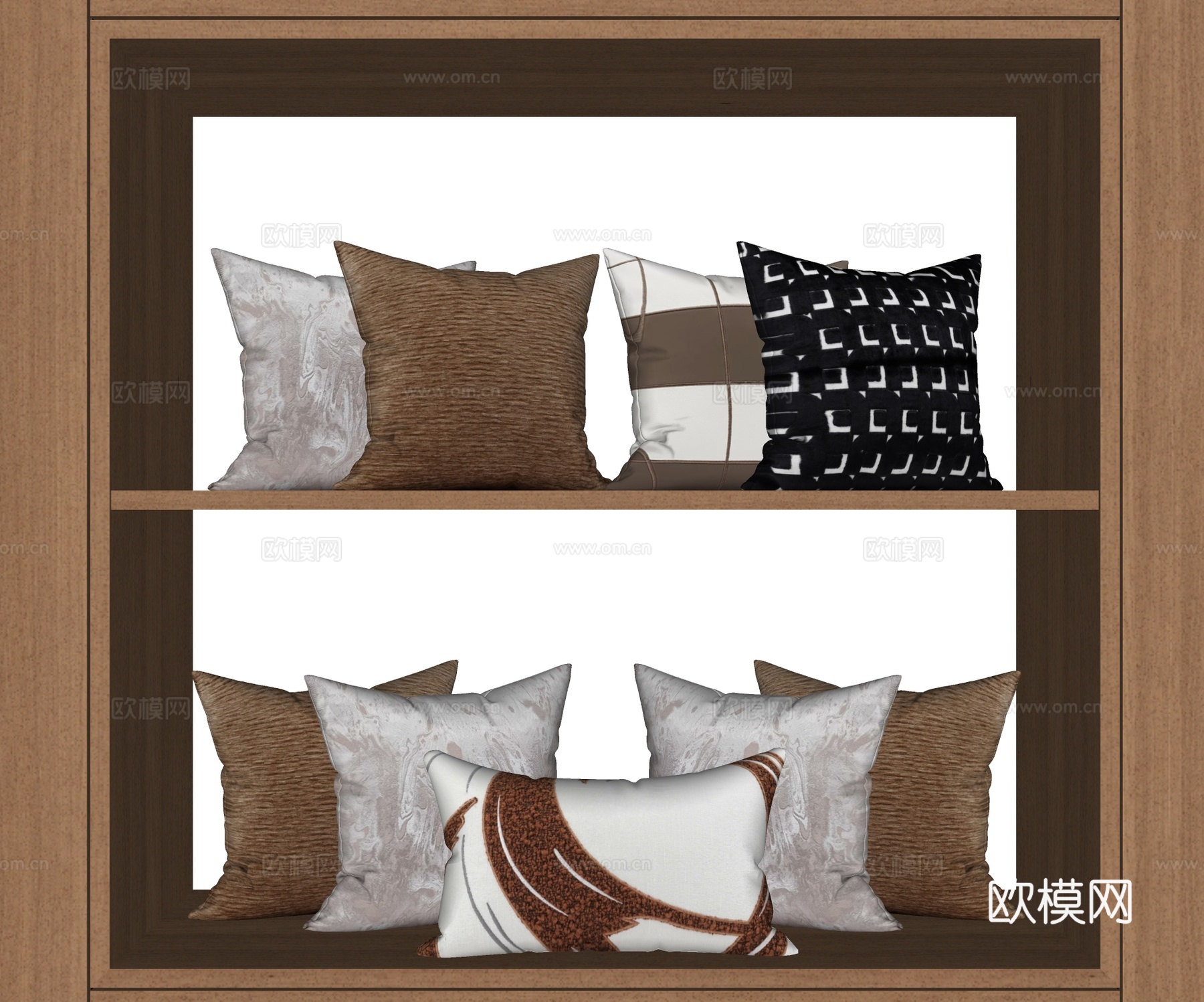 现代抱枕枕头su模型