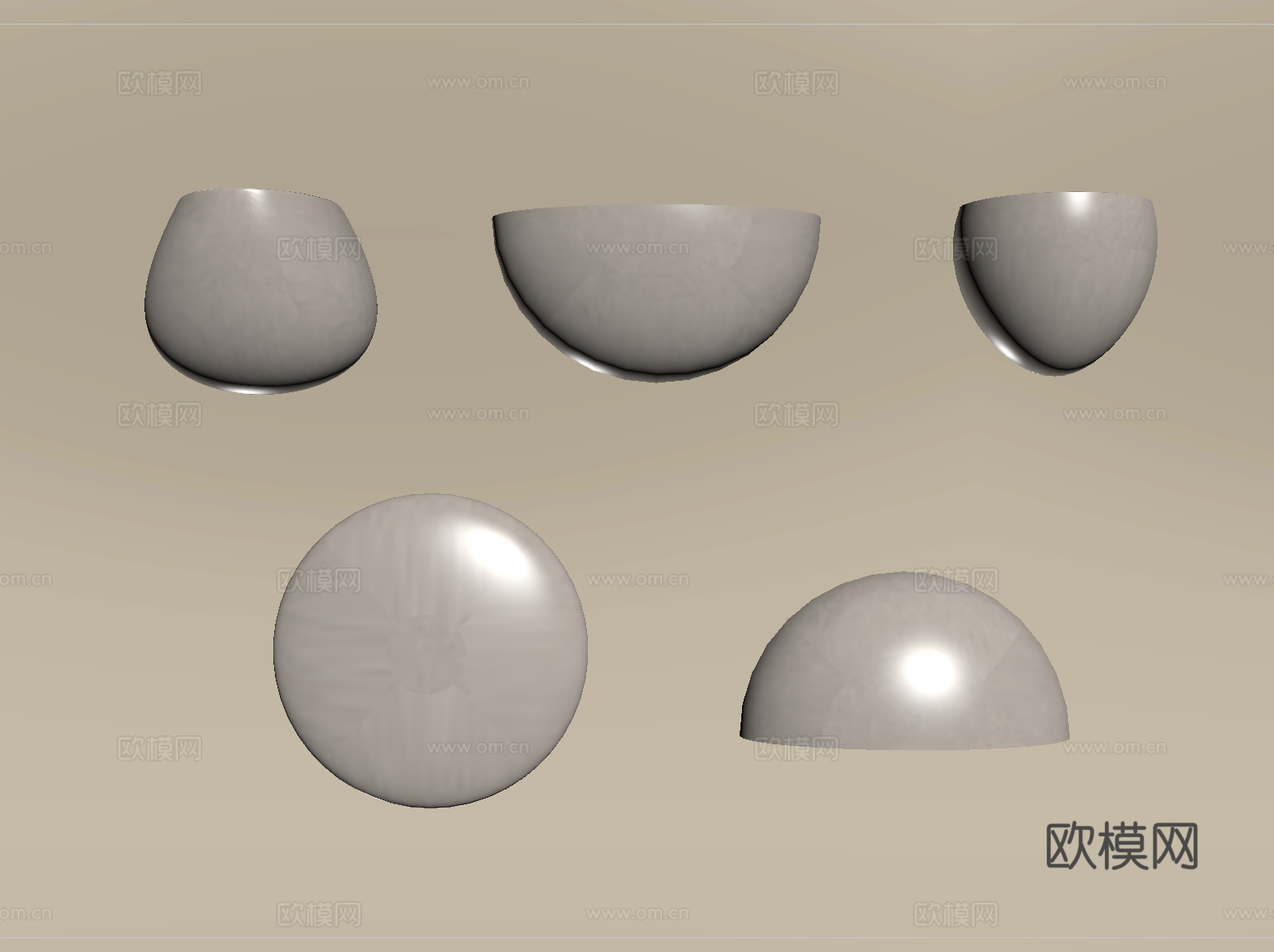 现代石膏灯 嵌入式石膏灯su模型