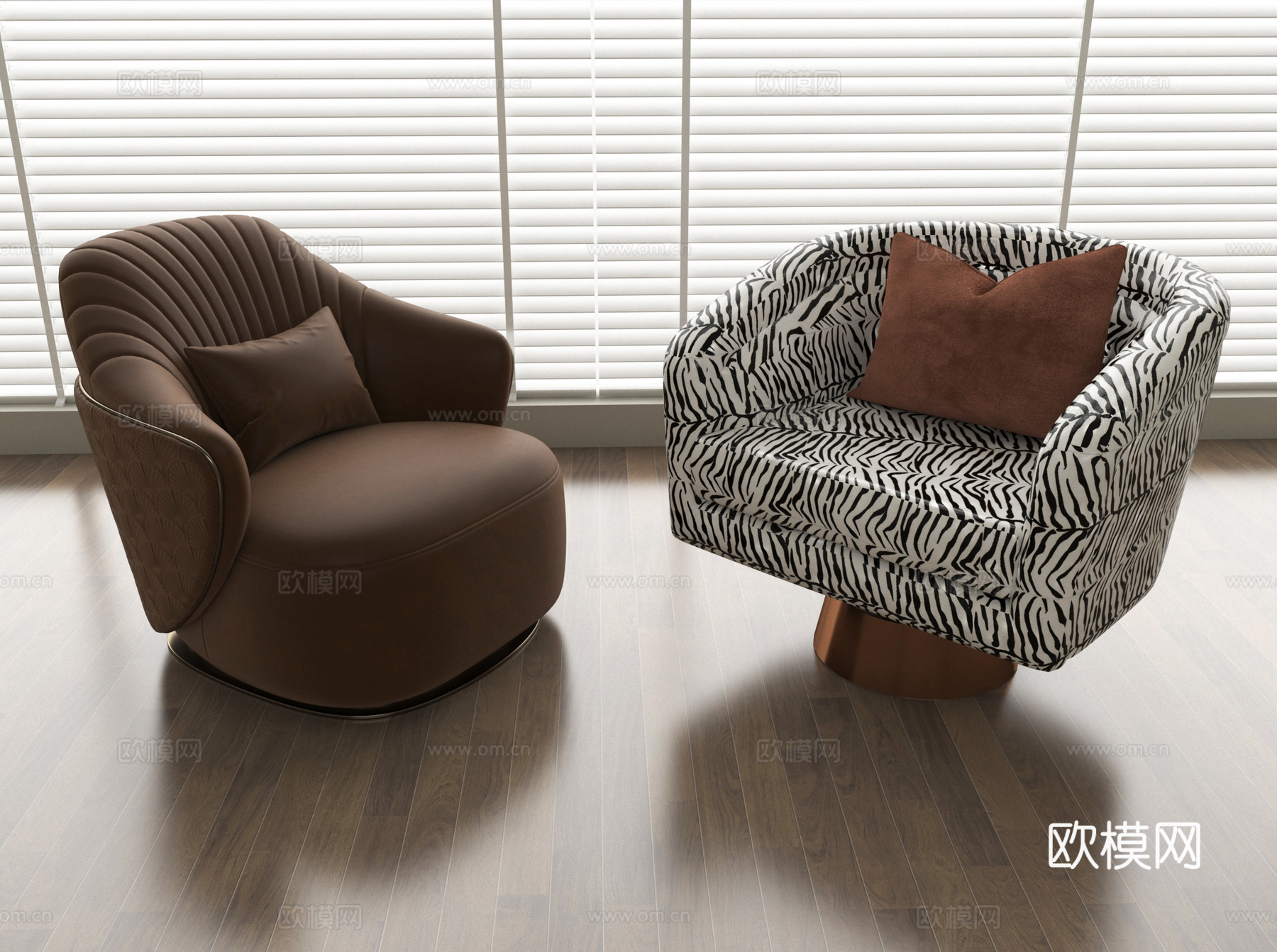 现代单人沙发 休闲椅 单椅su模型