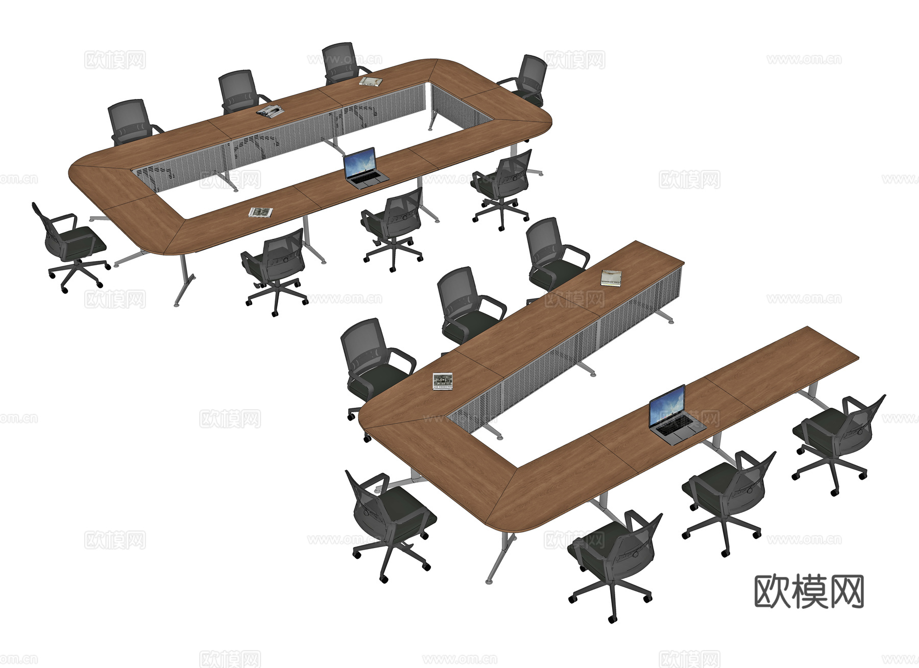 现代会议桌 培训桌 办公桌 环形会议桌 U型会议桌 条桌 异su模型