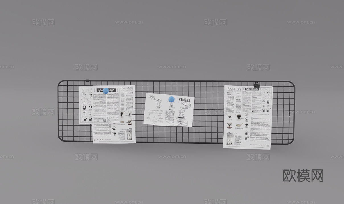 墙面挂架su模型