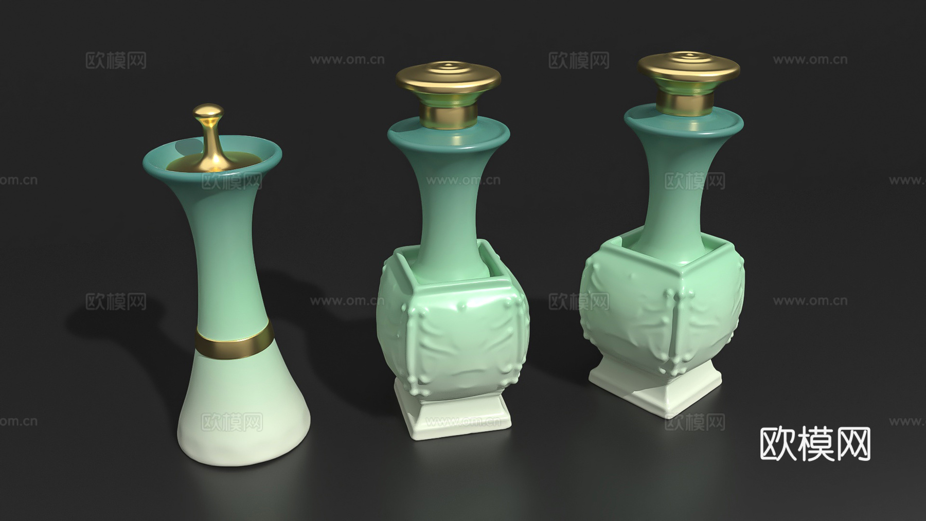 瓶子酒瓶瓷瓶包装摆件酒罐3d模型下载