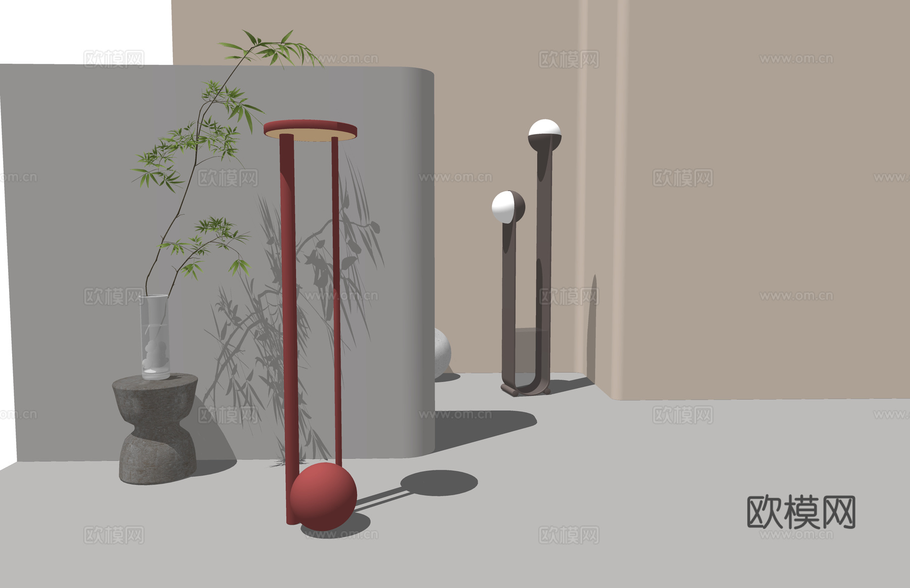 吊灯 室外灯 灯具 灯 射灯su模型