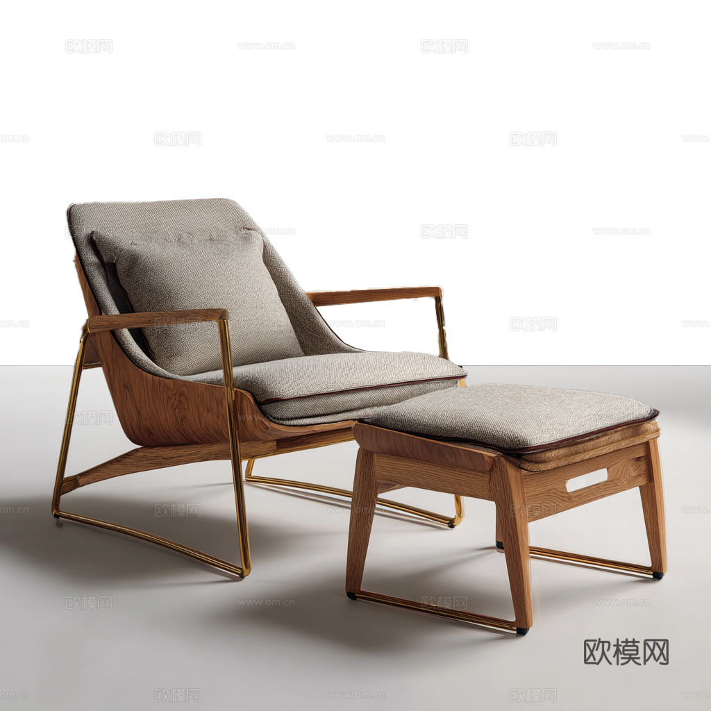 现代休闲椅3d模型下载