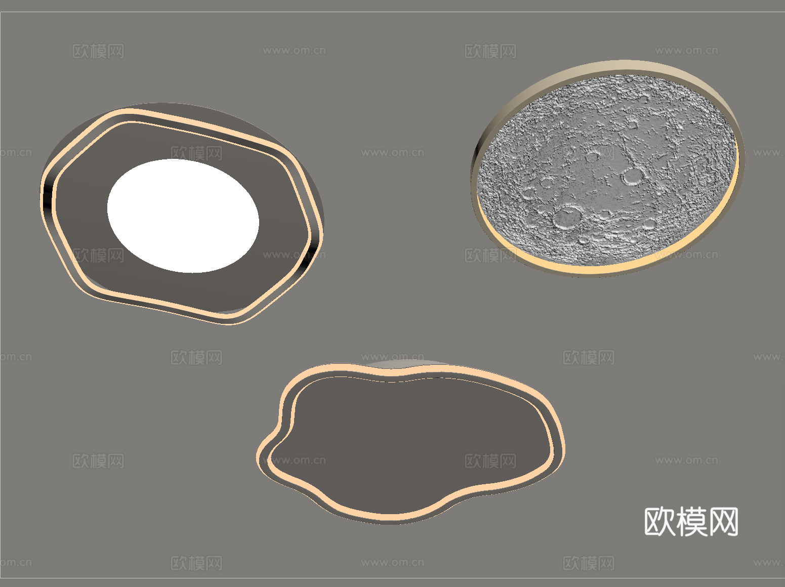 现代吸顶灯 客厅吸顶灯su模型