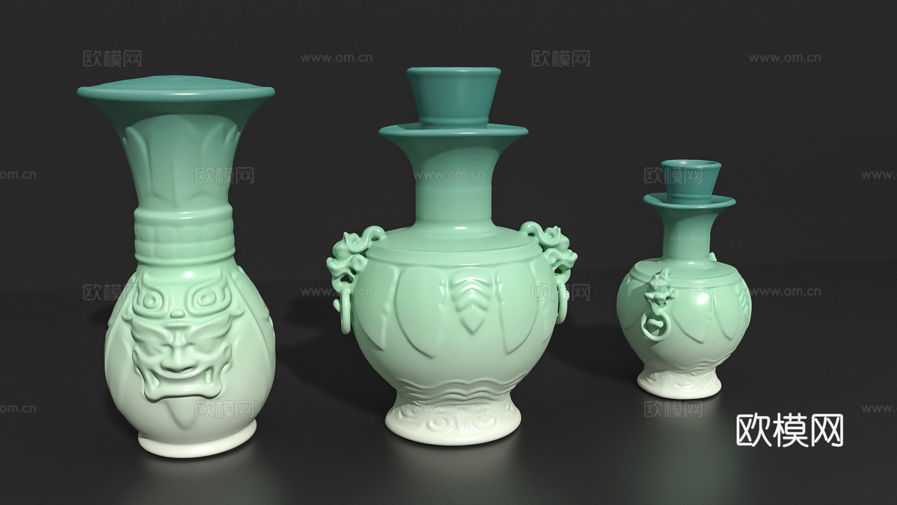 瓶子酒瓶瓷瓶包装酒罐摆件3d模型下载