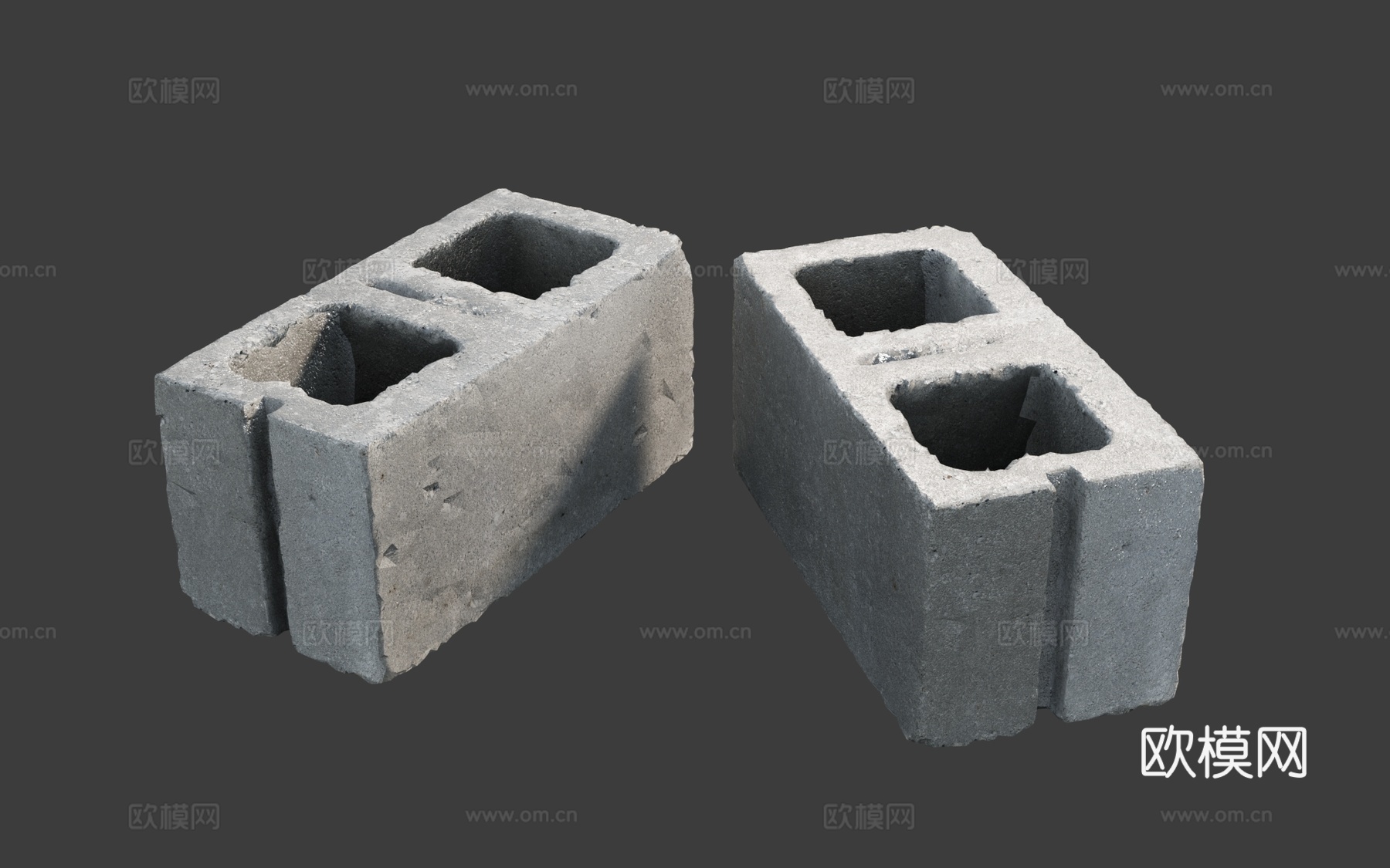 砖 水泥砖3d模型下载