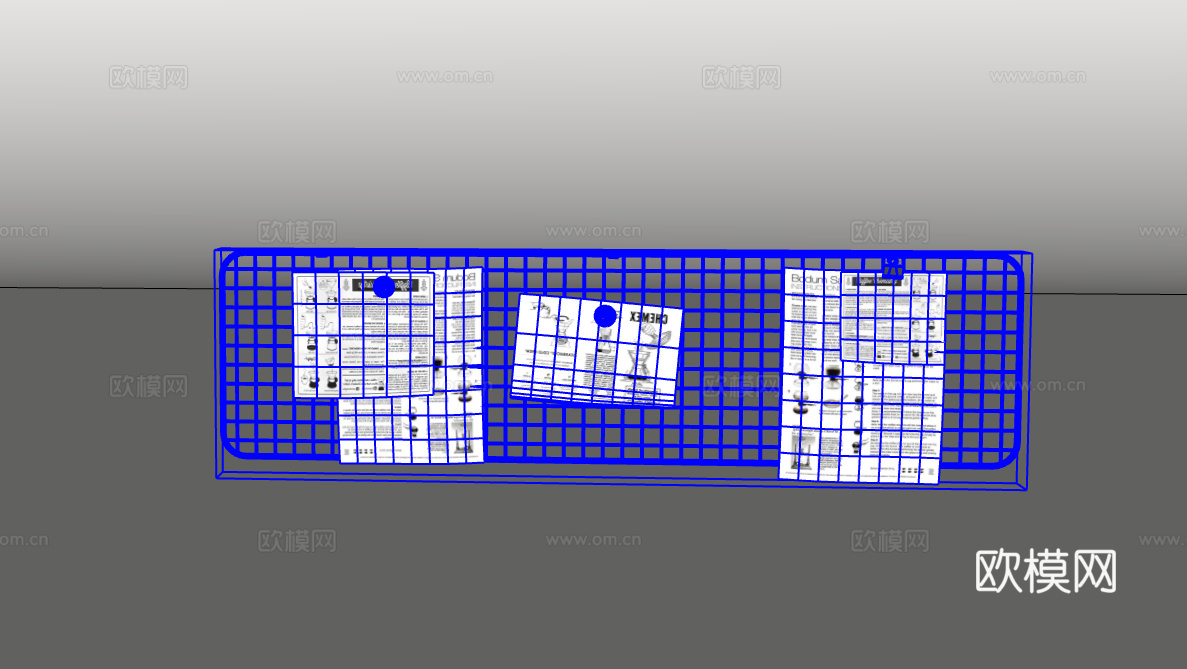 墙面挂架su模型
