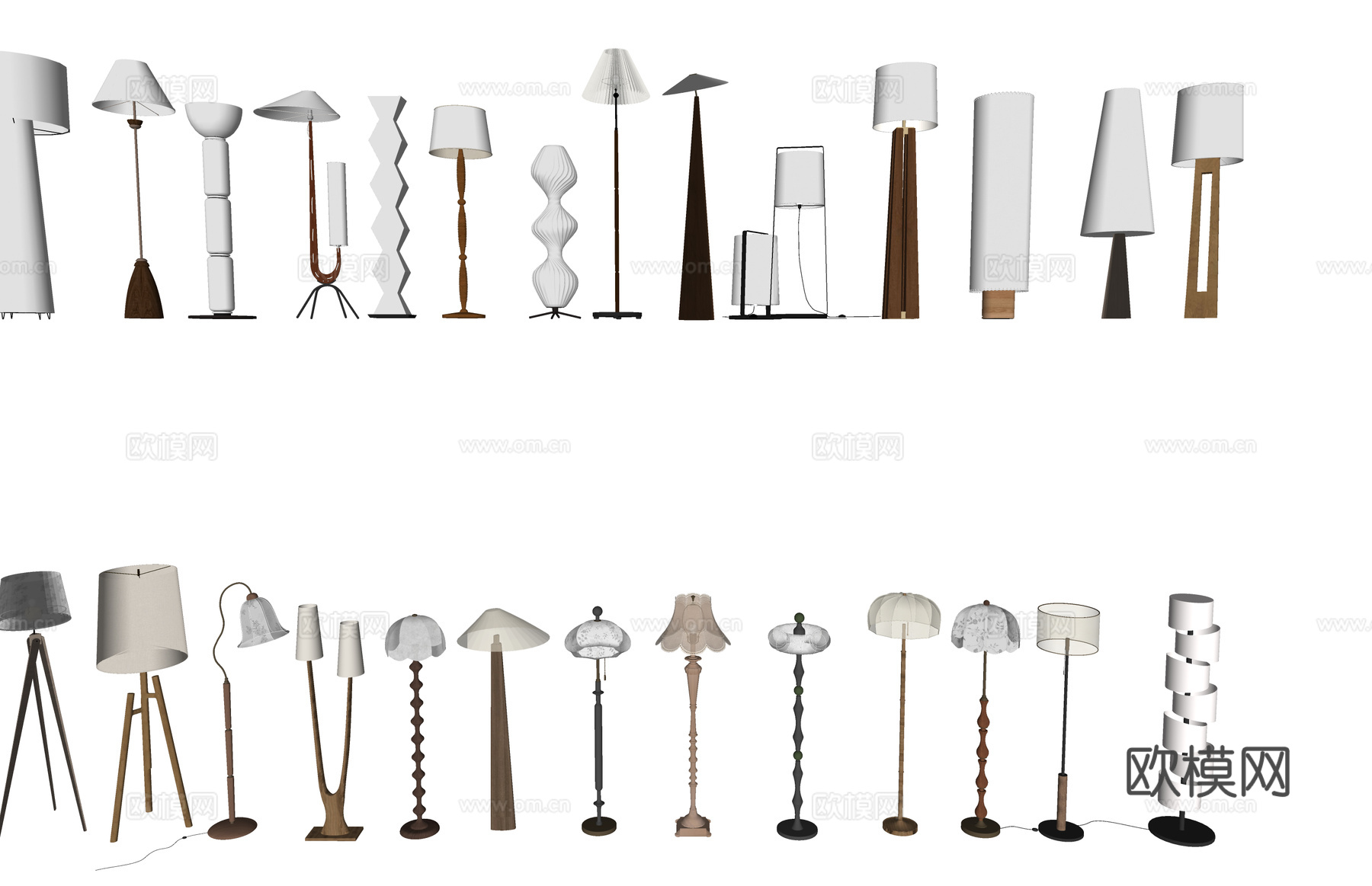 吊灯 室外灯 草坪灯 射灯 装饰灯 灯具su模型