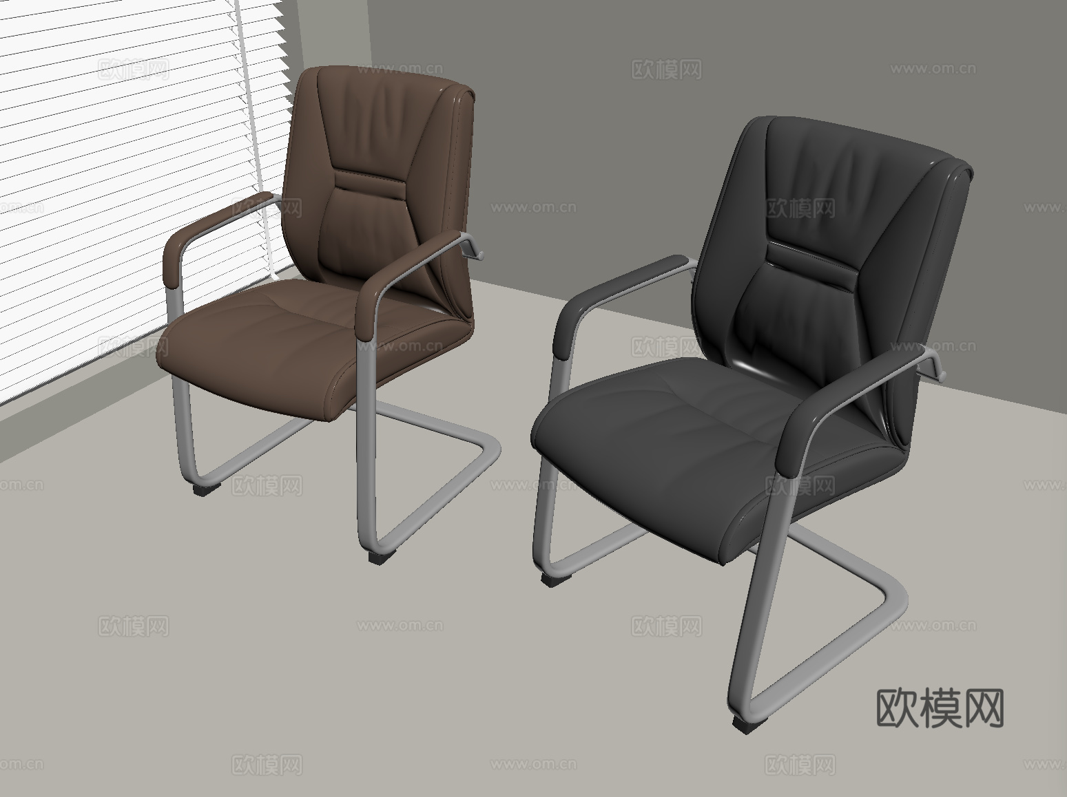 现代办公椅 休闲椅su模型