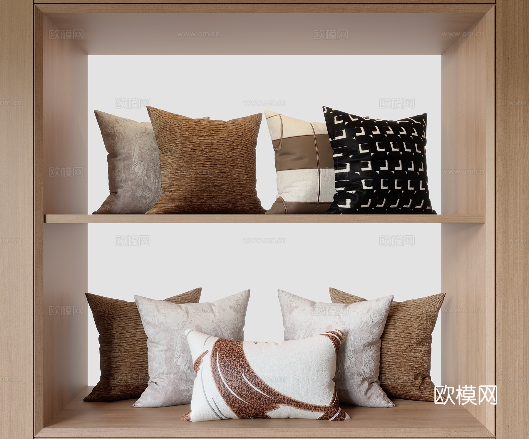 现代抱枕枕头su模型