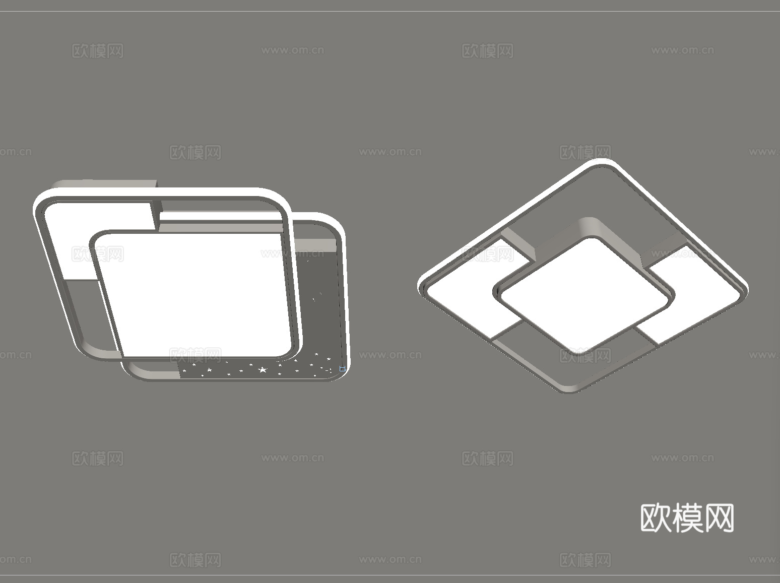 现代吸顶灯 客厅吸顶灯su模型