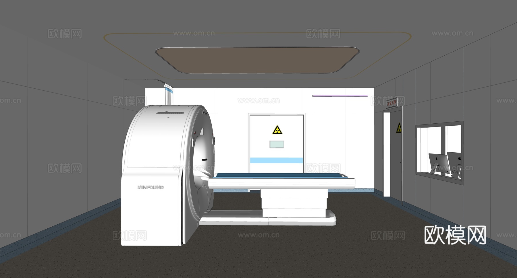 现代医院_医院核磁共振室_医院_室_诊室su模型