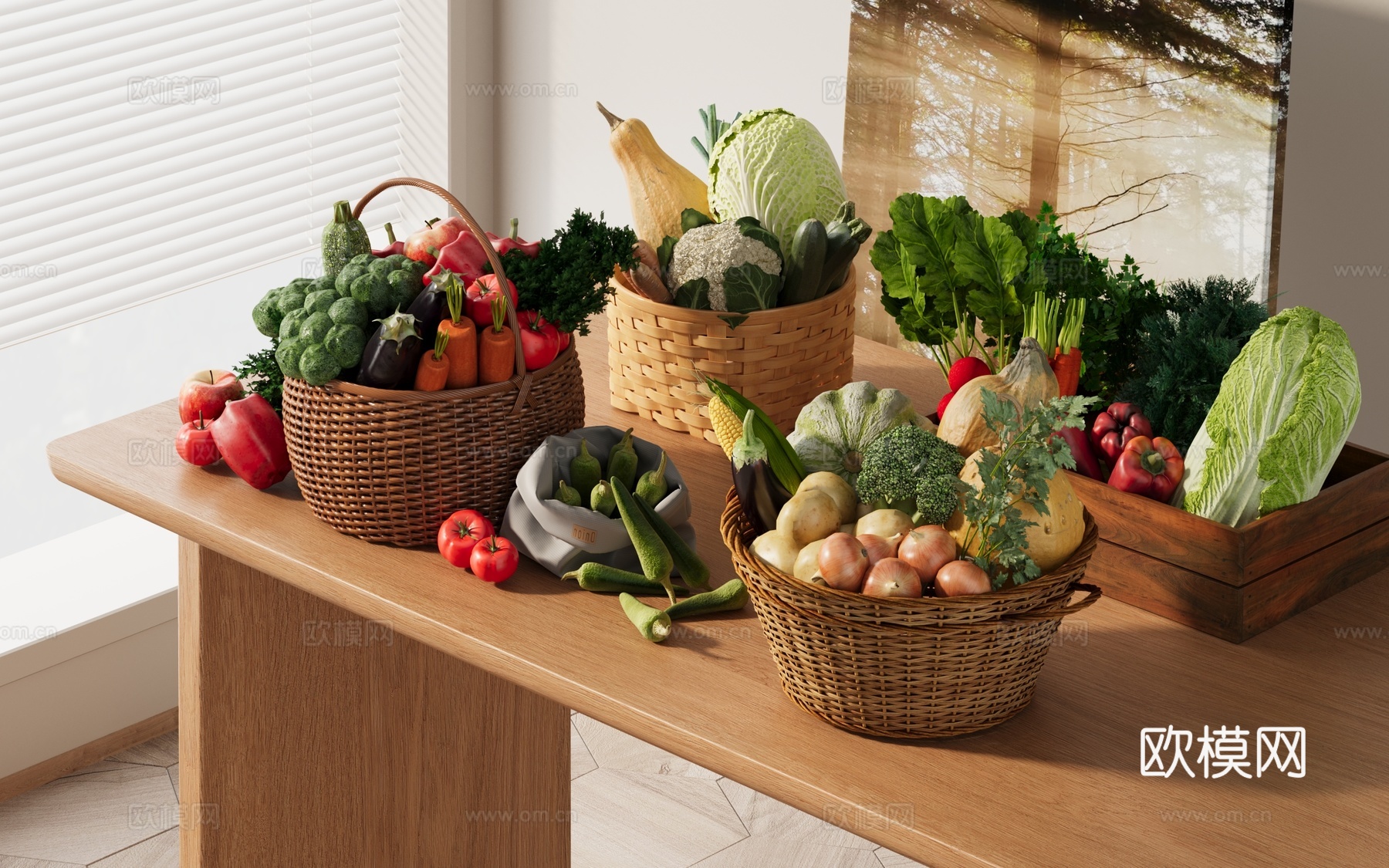 蔬菜堆 水果堆3d模型下载