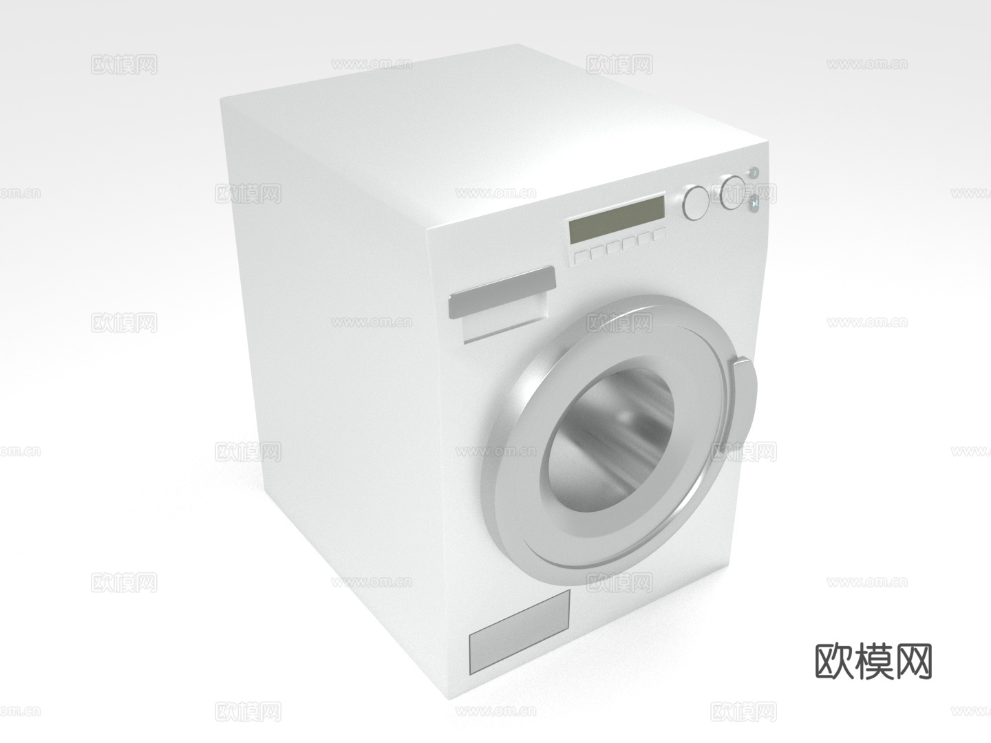 洗衣机 滚筒 家用电器3d模型下载（渲染图1）