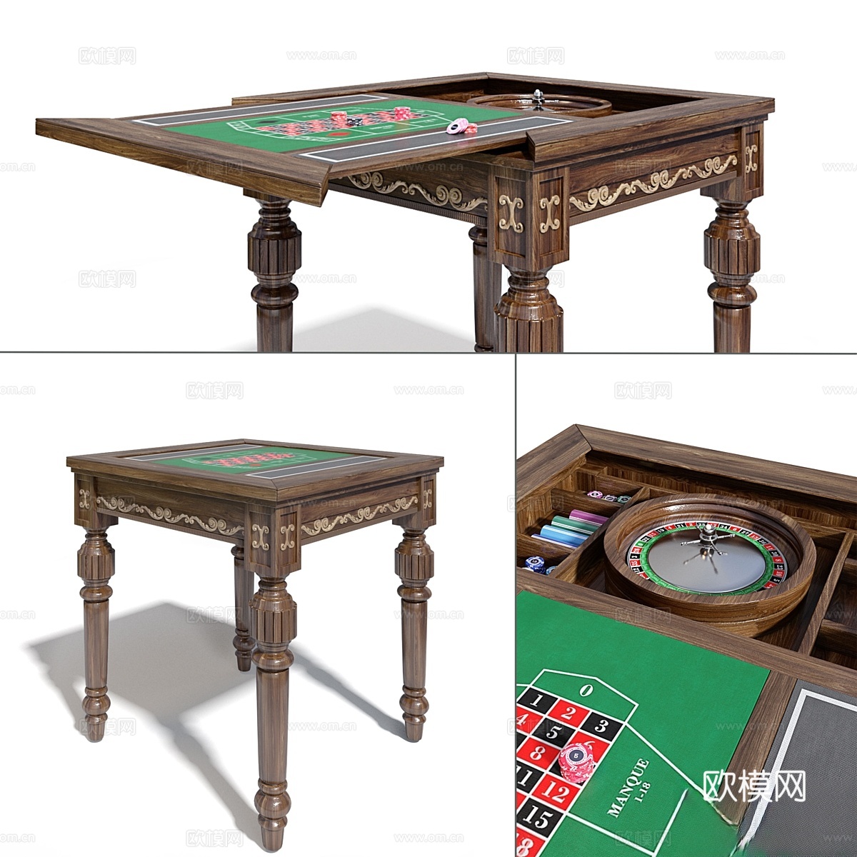 游戏桌.轮盘3d模型下载
