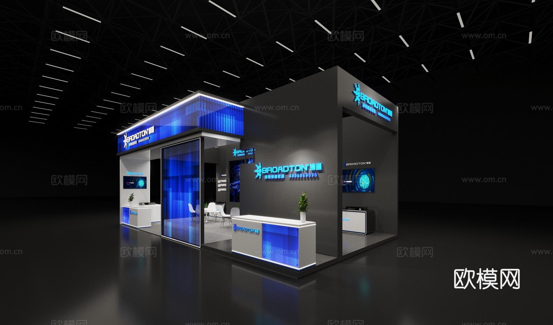 展台免费3d模型下载