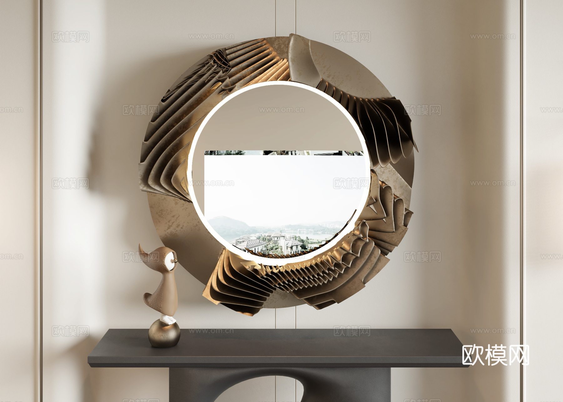 现代墙饰挂件3d模型下载