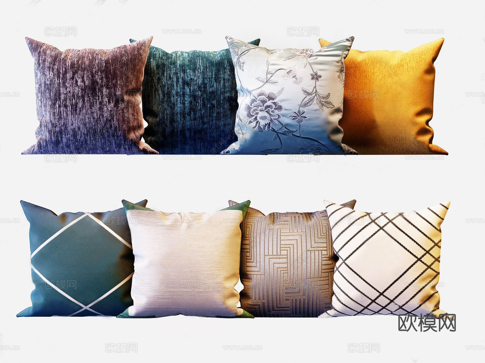 中式抱枕 靠枕3d模型下载