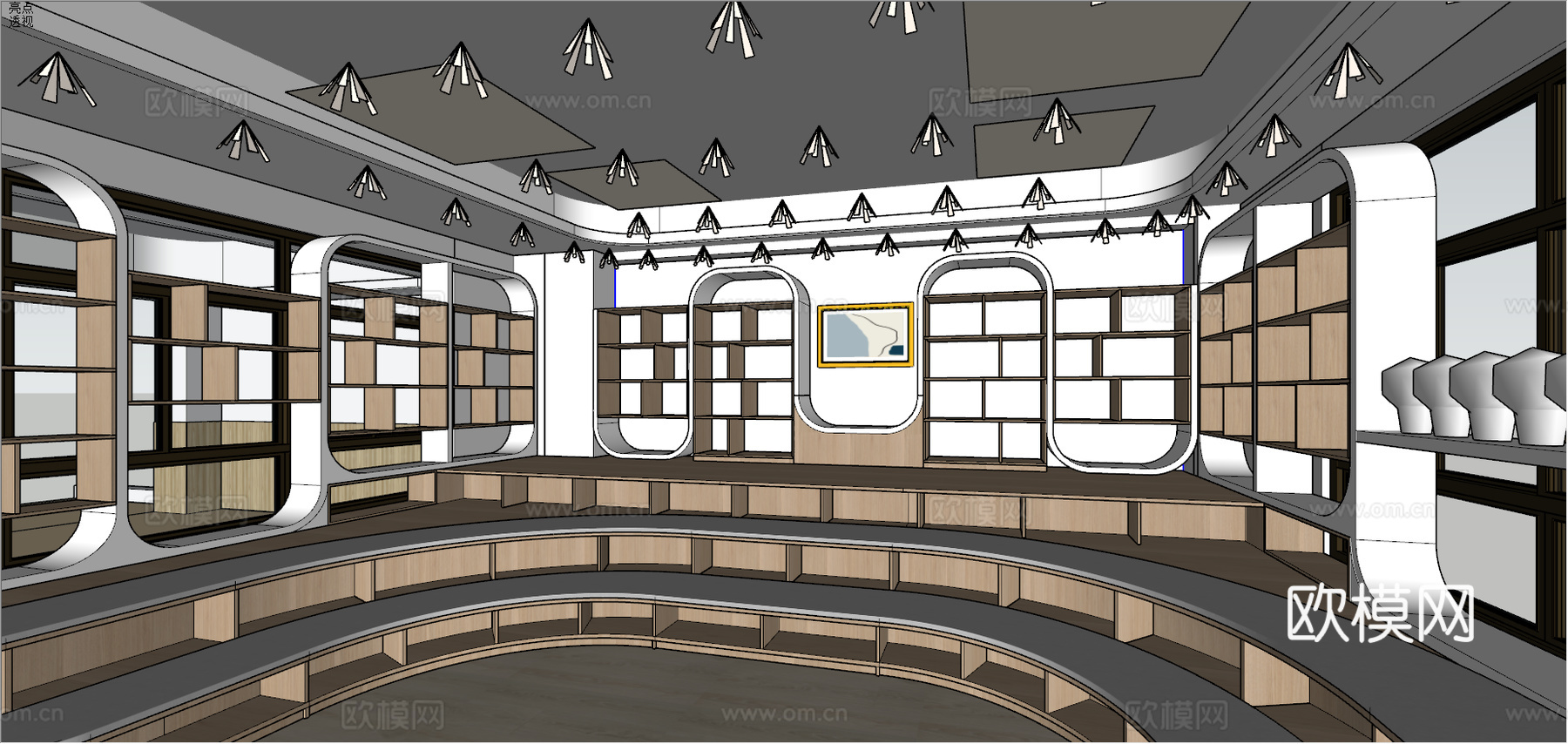 趣味阅读室su模型