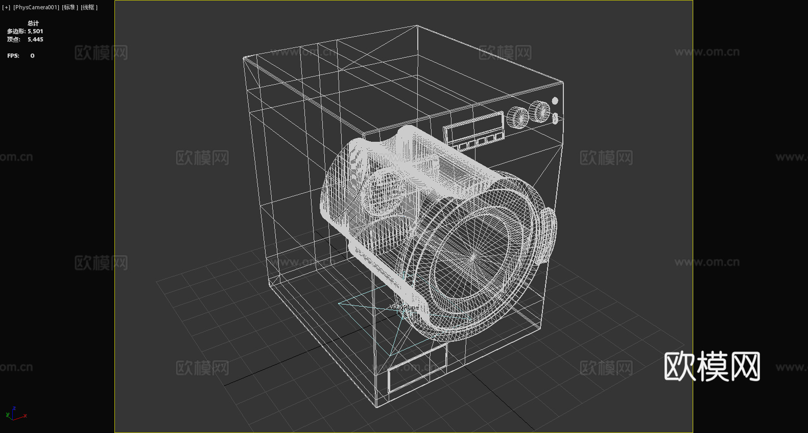 洗衣机 滚筒 家用电器3d模型下载（渲染图6）