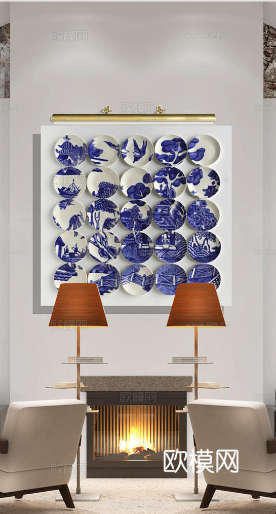 现代书吧阅览室美术室文化书店网红打卡古建改造展览馆博物馆文创3d模型下载（渲染图2）