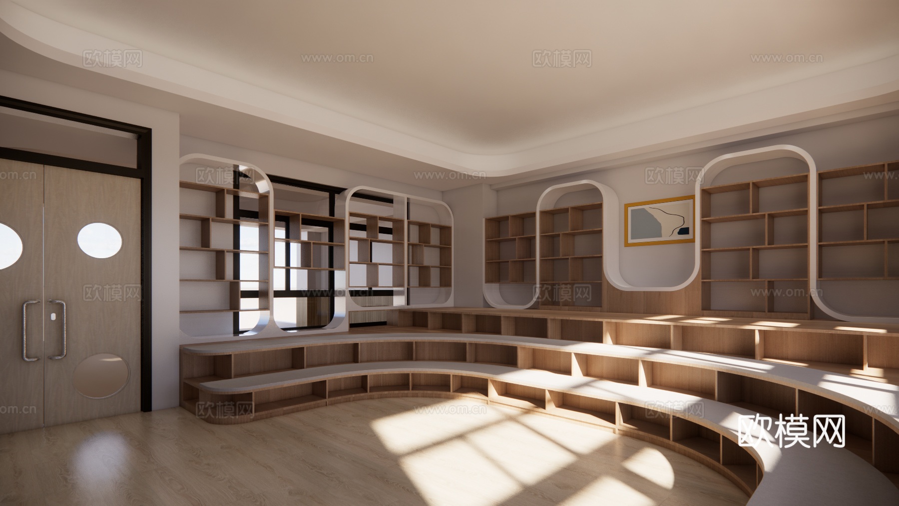 趣味阅读室su模型