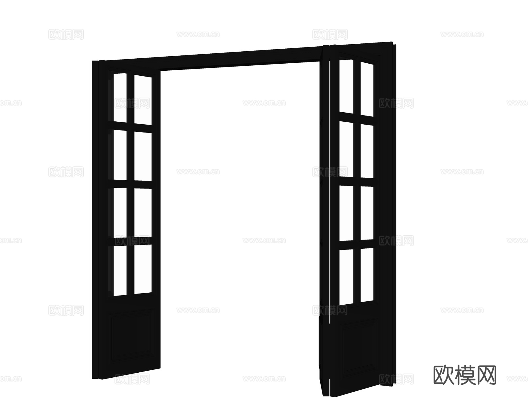 现代折叠门su模型