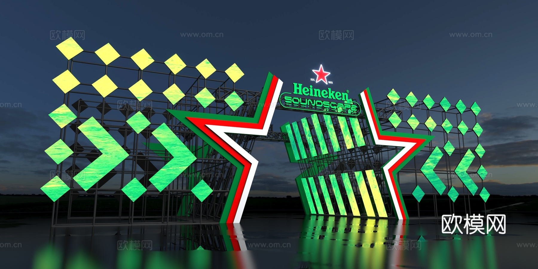 活动门头 门头立面 造型立面 户外立面 演出表演 策划美陈3d模型下载