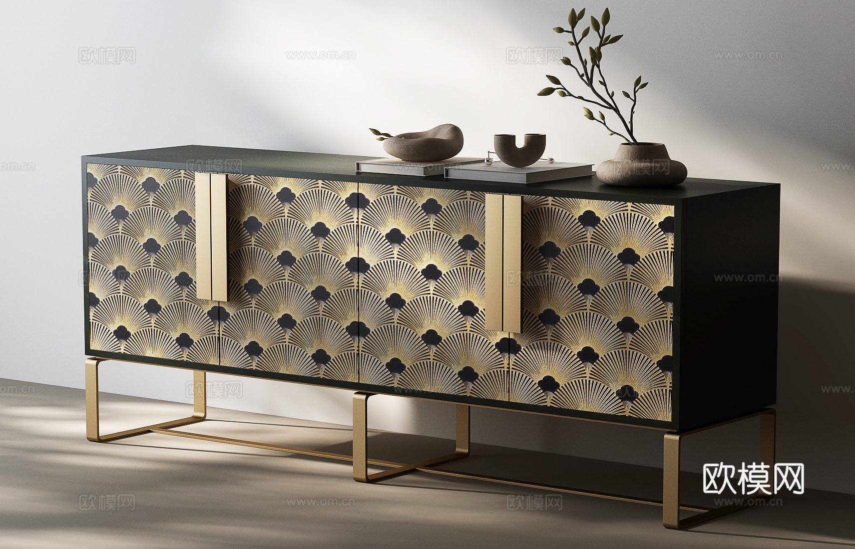 现代玄关柜 意式玄关柜 现代边柜 意式边柜 现代餐边柜su模型