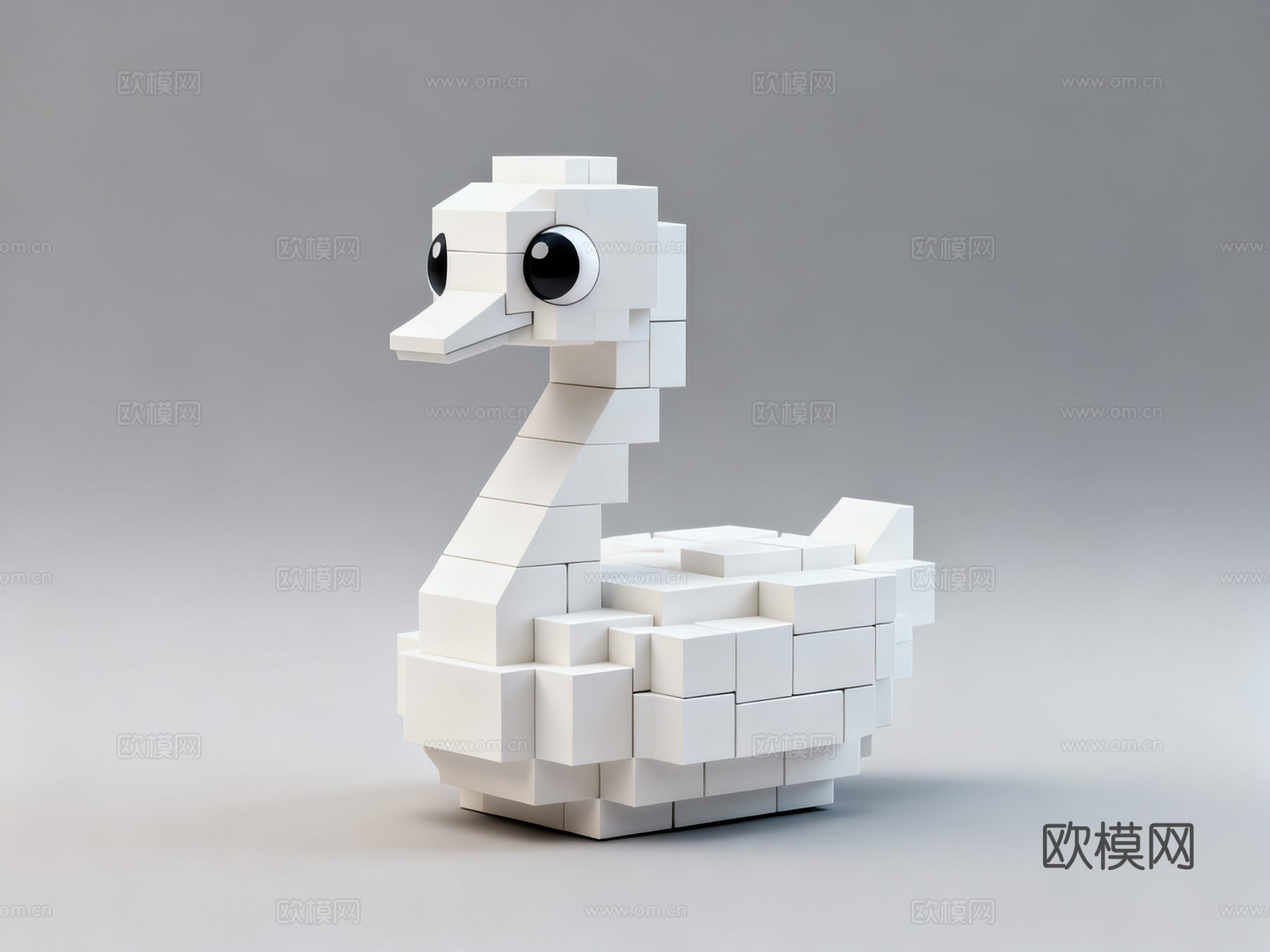 积木拼图天鹅AIGCsu模型