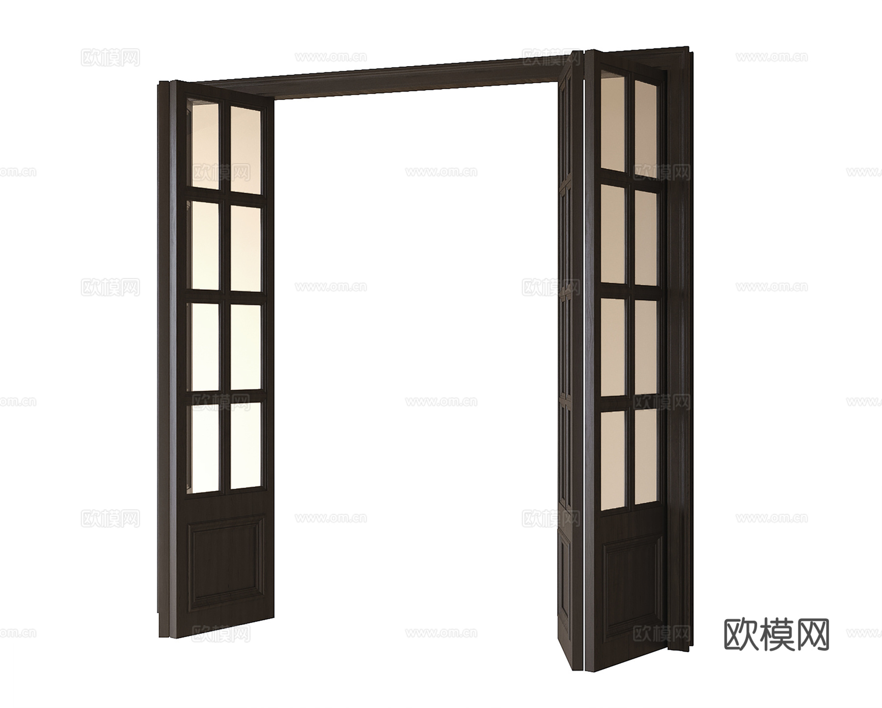 现代折叠门su模型