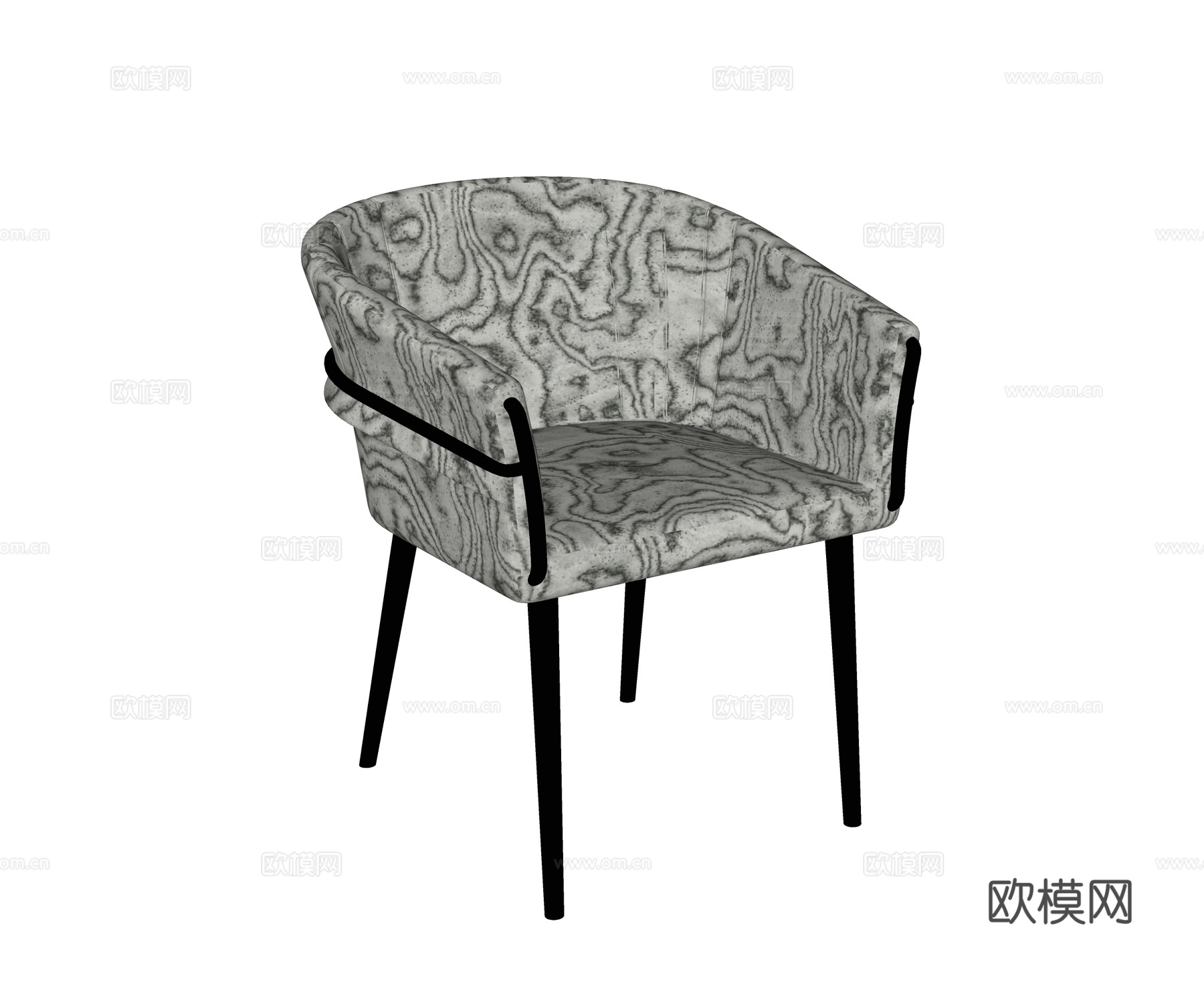 现代单椅 餐椅 书椅su模型