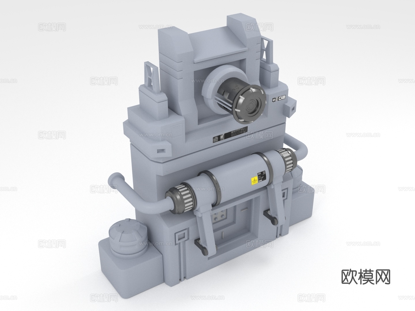 工业设备 机械装置 管道系统 控制单元 加工机器3d模型下载（渲染图1）