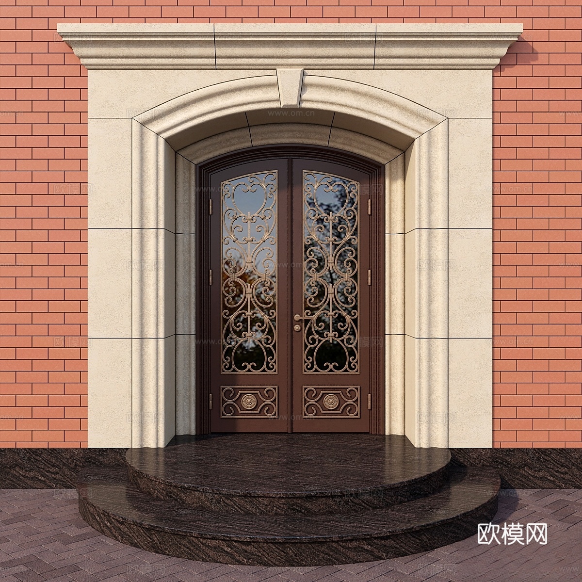 锻铁拱形门_033d模型下载